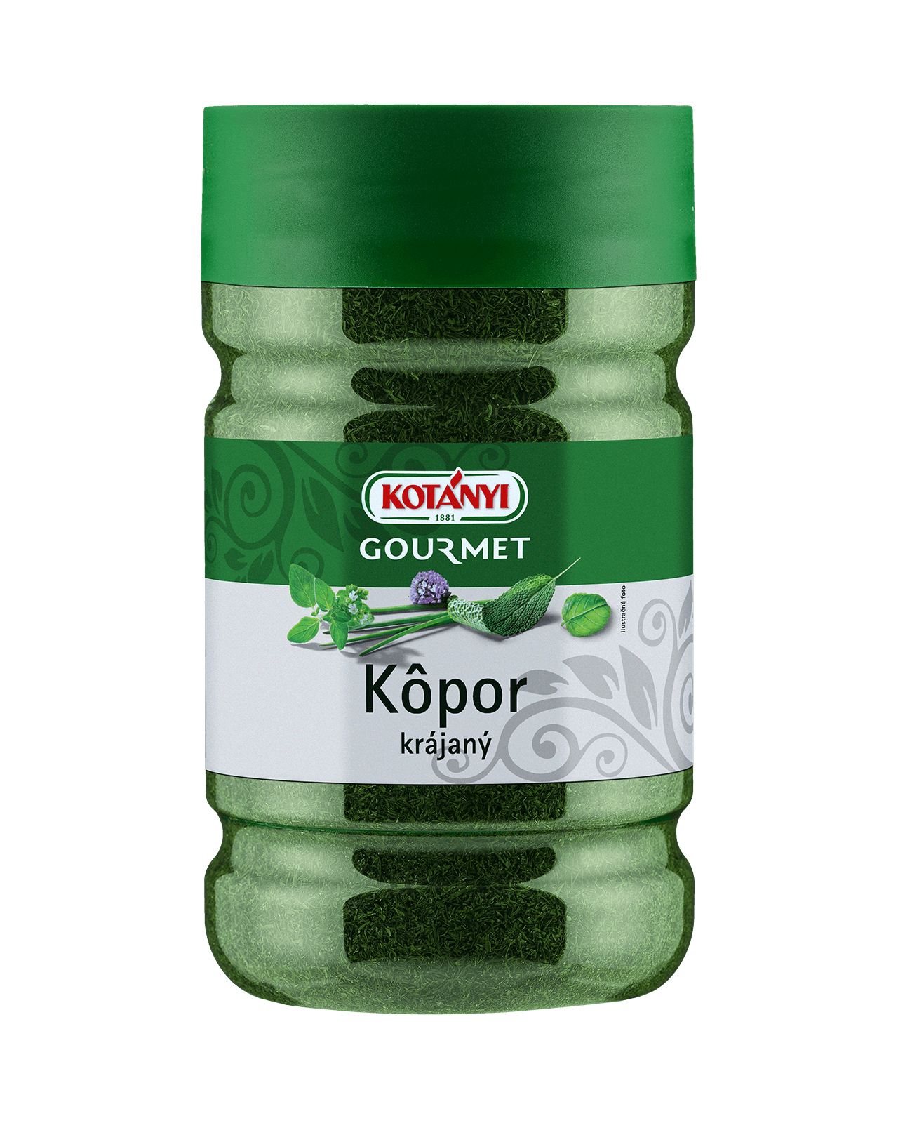 241707 Kotanyi Kôpor Krájaný B2b Tin 1200ccm