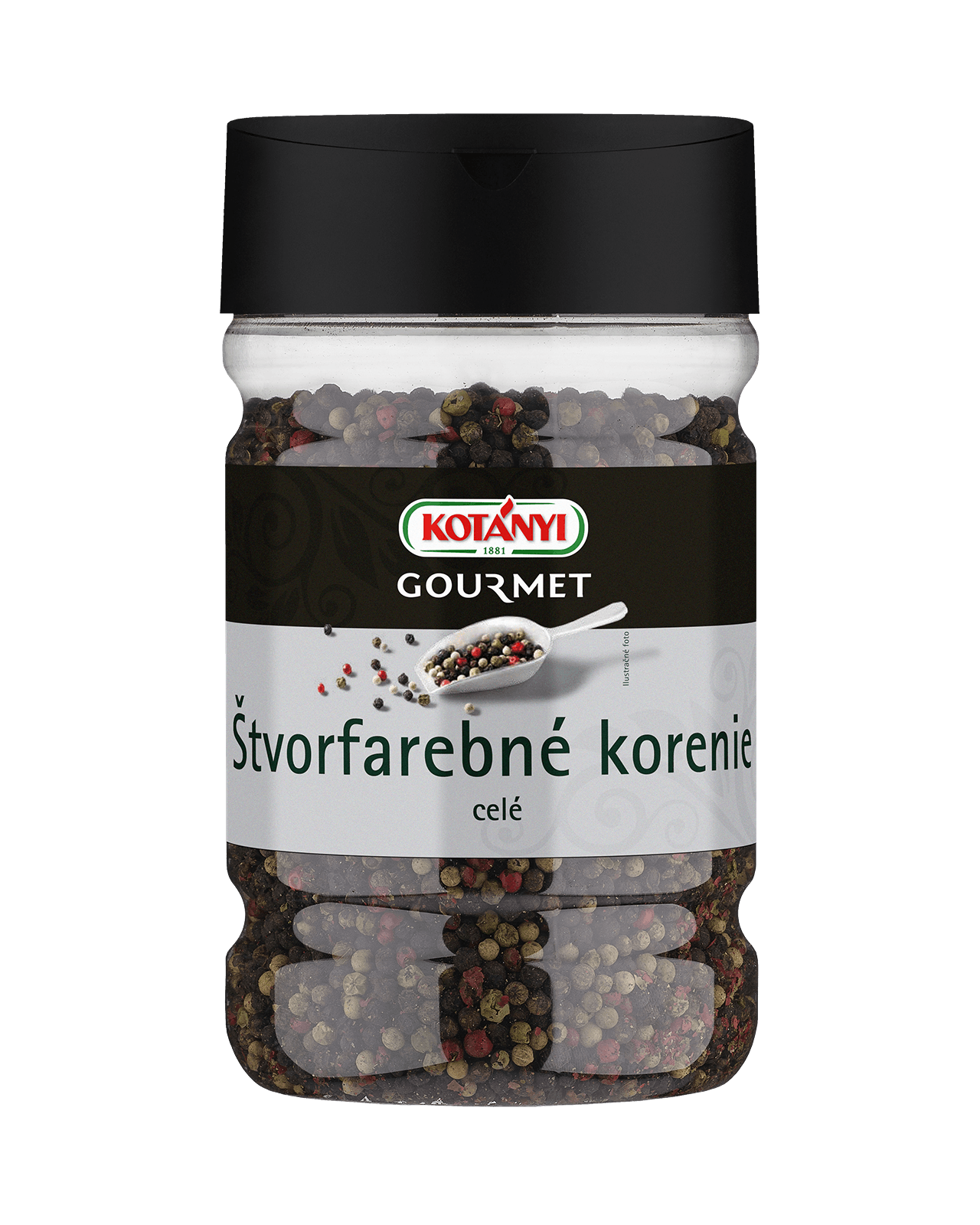 246307 Kotanyi Štvorfarebné Korenie Celé B2b Tin 1200ccm