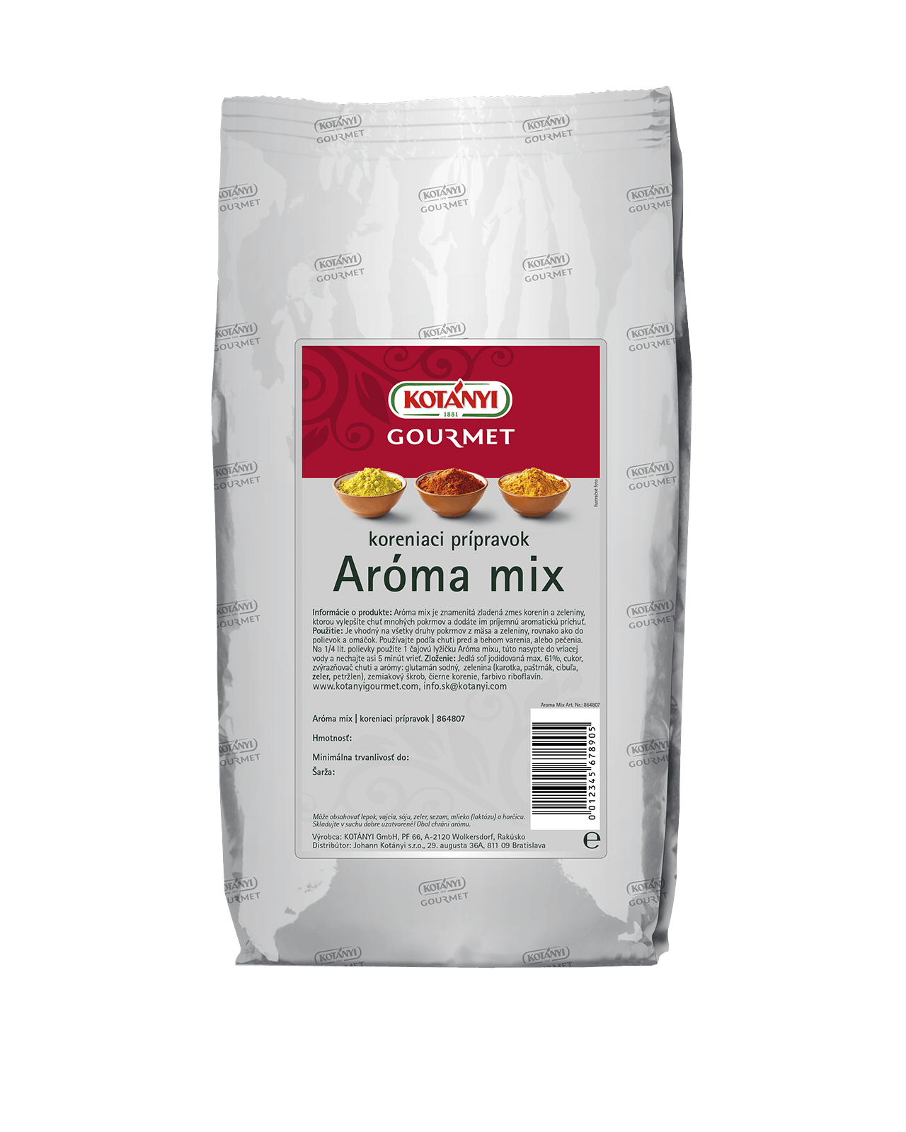 864807 Kotanyi Aróma Mix B2b Bag 1kg