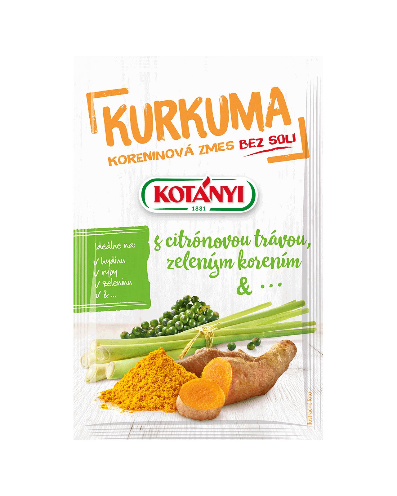 9001414335673 356707 Kotányi Kurkuma KoreninovÁ Zmes Bez Soli Sk Pouch Vs