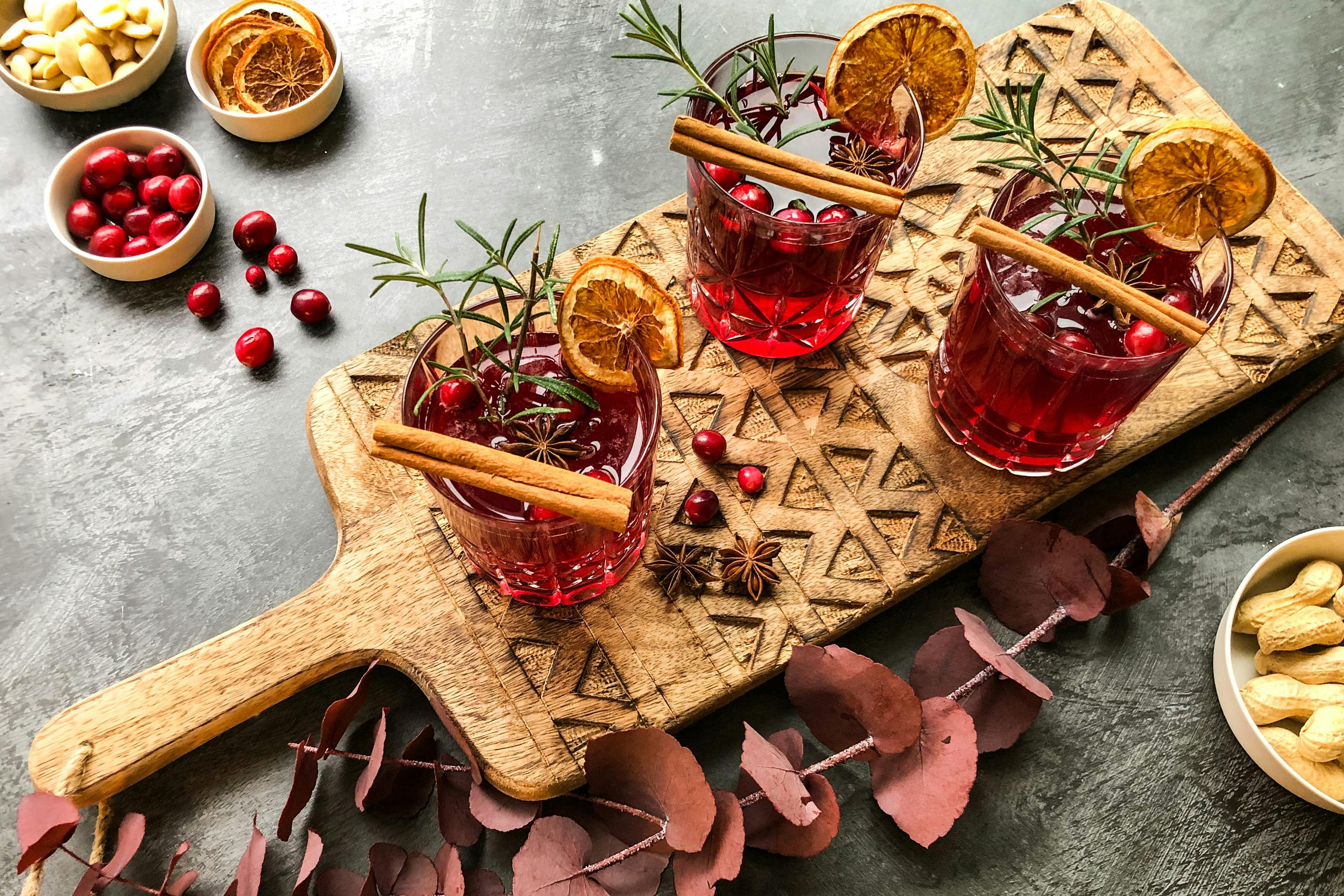 Cranberry Spice Mimosas